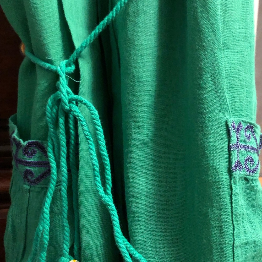 MM Couture Emerald Dress with Violet Detailing